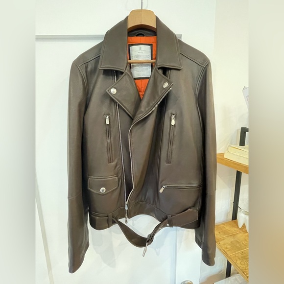 Brunello Cucinelli Nappa leather biker jacket